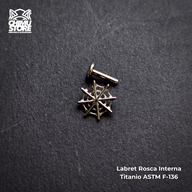 NEW Labret Titanio ASTM F-136 - Telaraña (1,2mm;6mm) (16G)