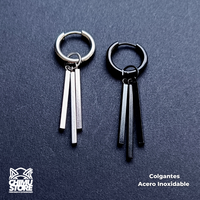 NEW Colgante Acero Inoxidable - 3 Barras Rectas (1mm;12mm) (18G)