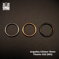 NEW Argollas Clicker Titanio G23 - Tamaño 11mm (1,2mm) (16G)