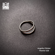 NEW Argolla Clicker Titanio G23 - Doble Anillo (1,2mm;12mm) (16G)