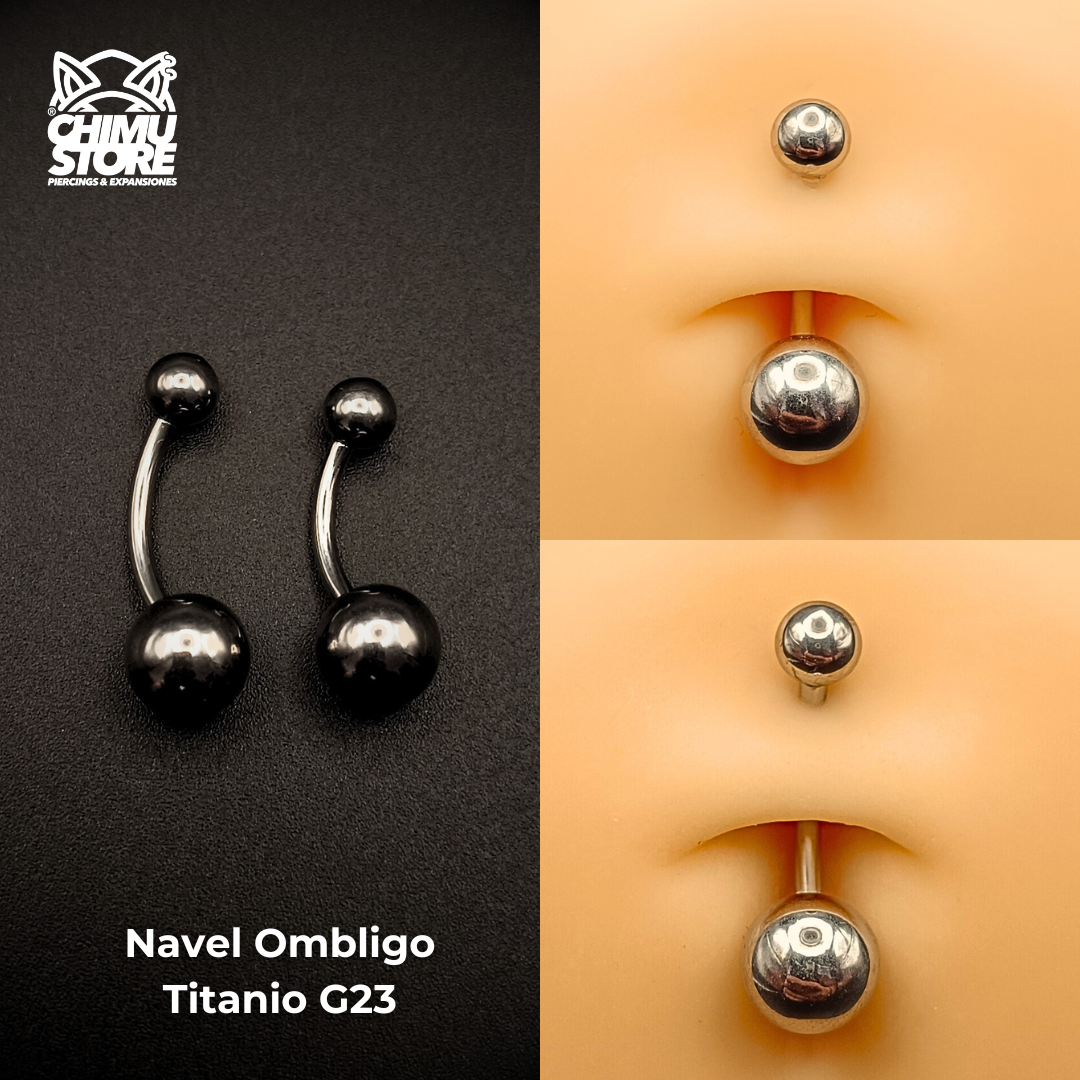 Navel Ombligo (HC) Titanio G23 - Basico Bolita de 8mm (1,6mm) (14G)