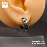 NEW Piercing Lobulo Acero Inoxidable - Efecto Madera (1mm;10mm) (18G)