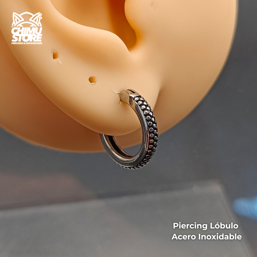 Piercing Lóbulo Acero Inoxidable - Escamas (1mm;11mm)