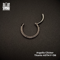 NEW Argolla Clicker Titanio ASTM F-136 - Shine Luxe (1,2mm;10mm) (16G)