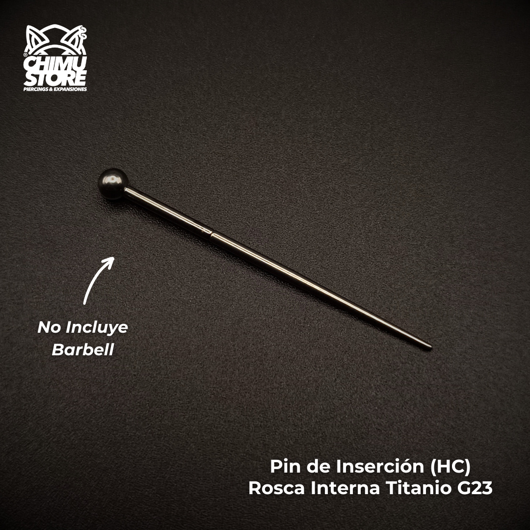 NEW Pin de Inserción (HC) Titanio G23 - Rosca Interna Recto (1,6mm) (14G)