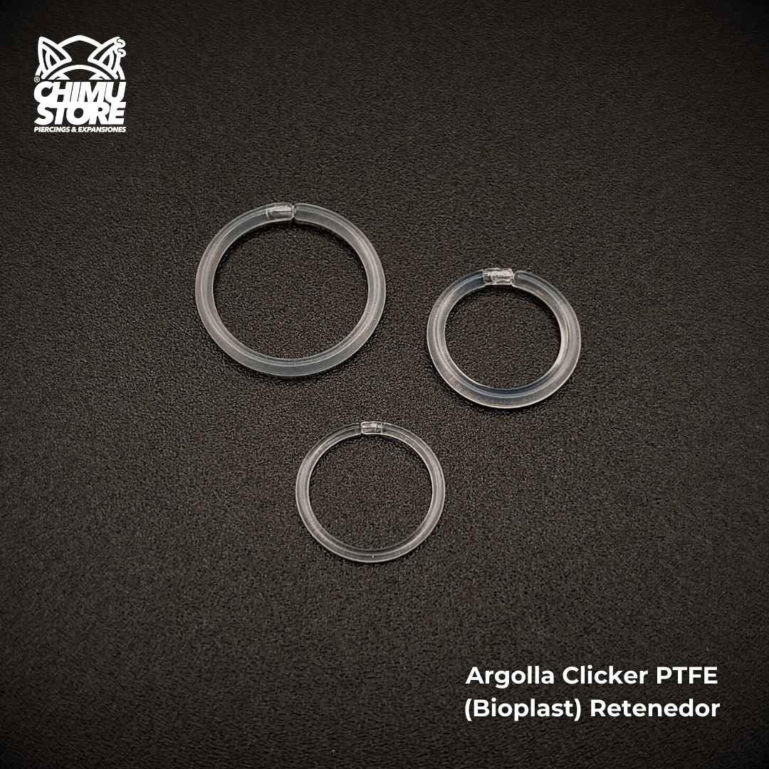 NEW Argolla Clicker PTFE (Bioplast) - Retenedor (16G y 20G)