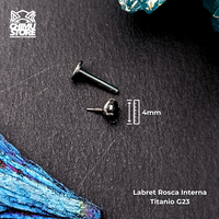Labret Titanio G23 - Prong Set Zirconia M001 (1,2mm) (16G)