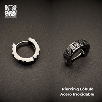 NEW Piercing Lobulo Acero Inoxidable - Efecto Madera (1mm;10mm) (18G)