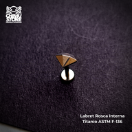 NEW Labret Titanio ASTM F-136 - Forma Diamante (1,2mm;8mm) (16G)