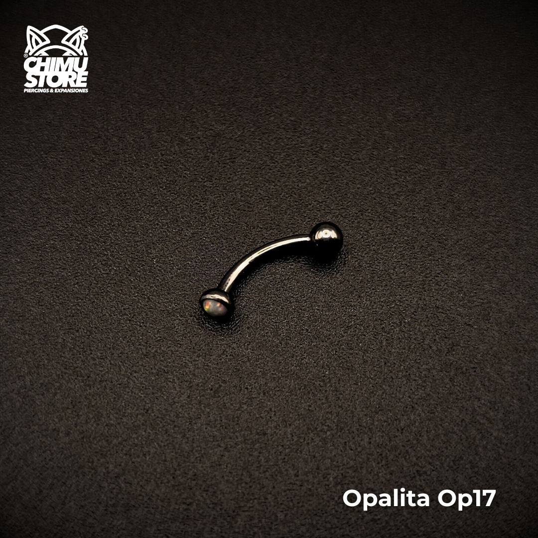 NEW Banana (HC) Titanio G23 - Opalitas y Bolitas 3mm (1,2mm) (16G)