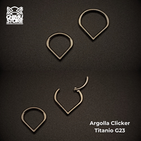 Argolla Clicker Titanio G23 - En Punta Liso (1,2mm) (16G)