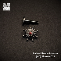 NEW Labret (HC) Titanio G23 - Solar Sigil Zirconia (1,2mm;8mm) (16G)