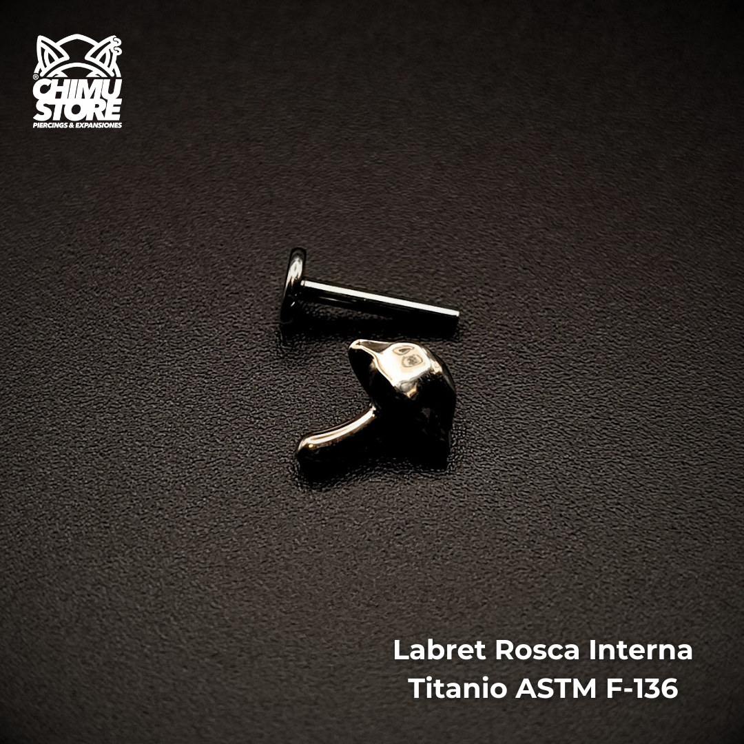 NEW Labret (HC) Titanio ASTM F-136 - Honguito (1,2mm;8mm) (16G)