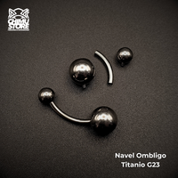 Navel Ombligo (HC) Titanio G23 - Basico Bolita de 8mm (1,6mm) (14G)