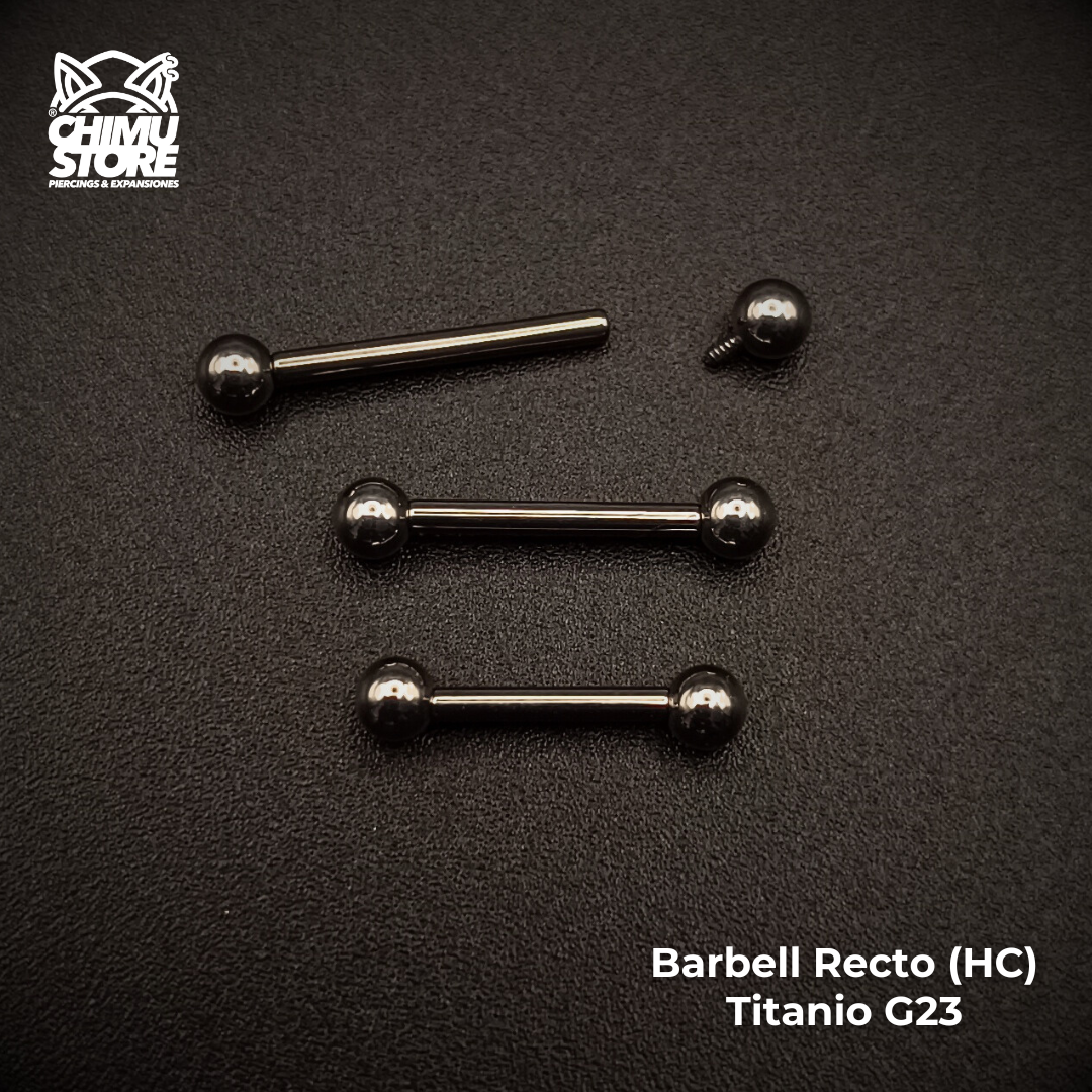 NEW Barbell Recto (HC) Titanio G23 - Bolitas de 3mm (1,2mm) (16G)
