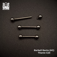 NEW Barbell Recto (HC) Titanio G23 - Bolitas de 3mm (1,2mm) (16G)