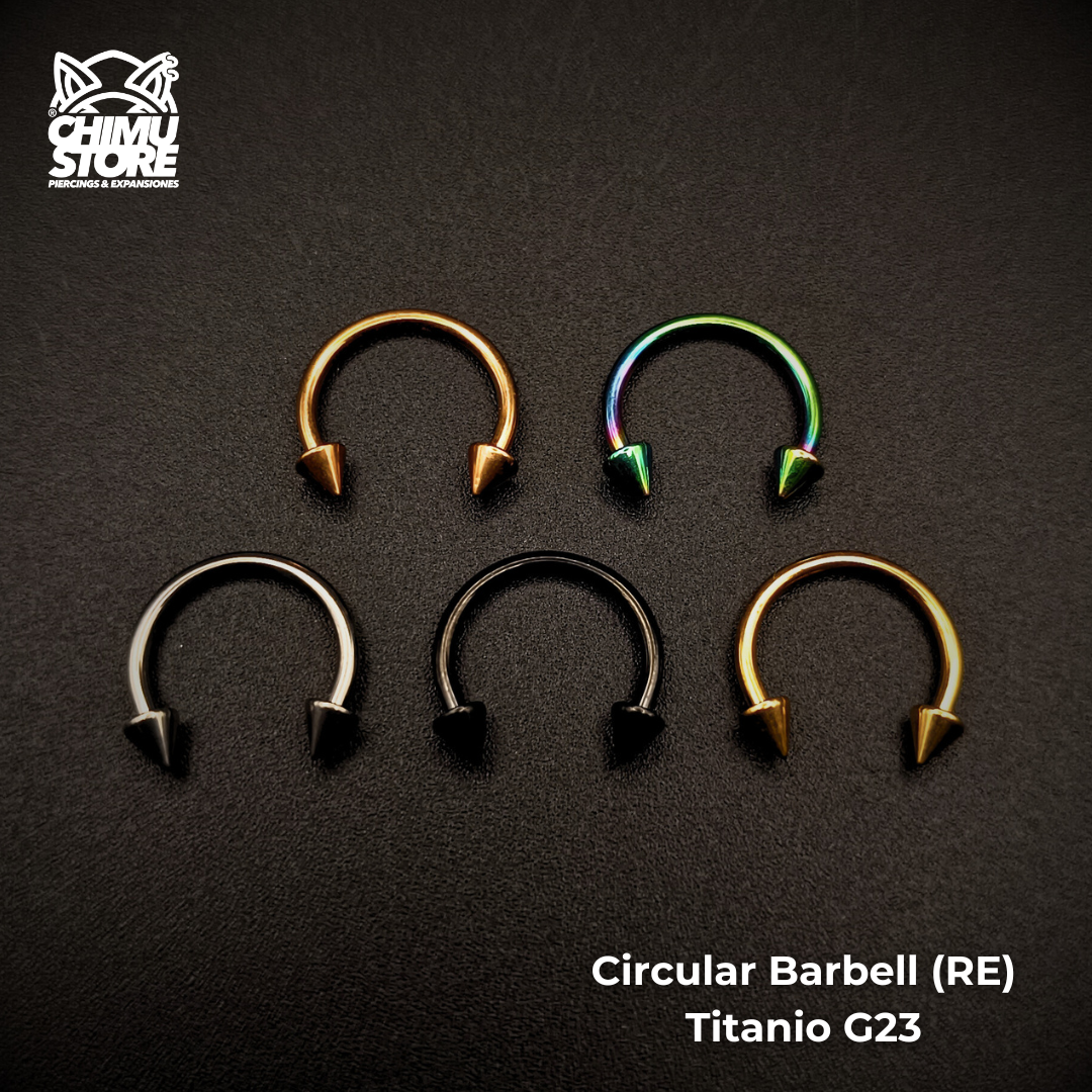 Circular Barbell (RE) Titanio G23 - Puntas 3mm Tamaño 10mm (1,2mm) (16G)