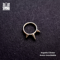 REP Argolla Clicker Acero Inoxidable - 3 Puntas (1,2mm;8mm) (16G)