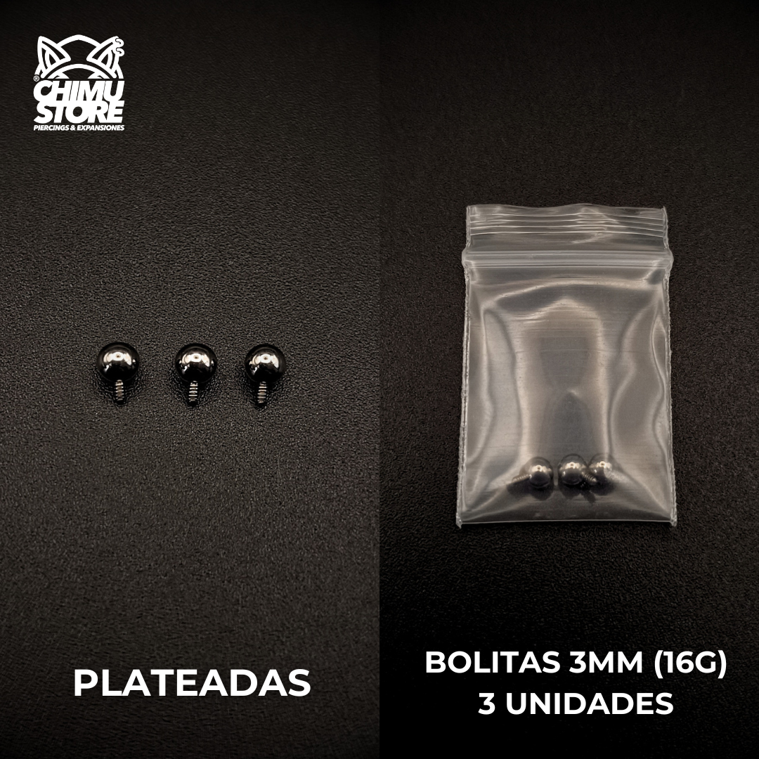 NEW Tops (HC) Titanio G23 - Repuestos de Bolitas (16G y 14G)