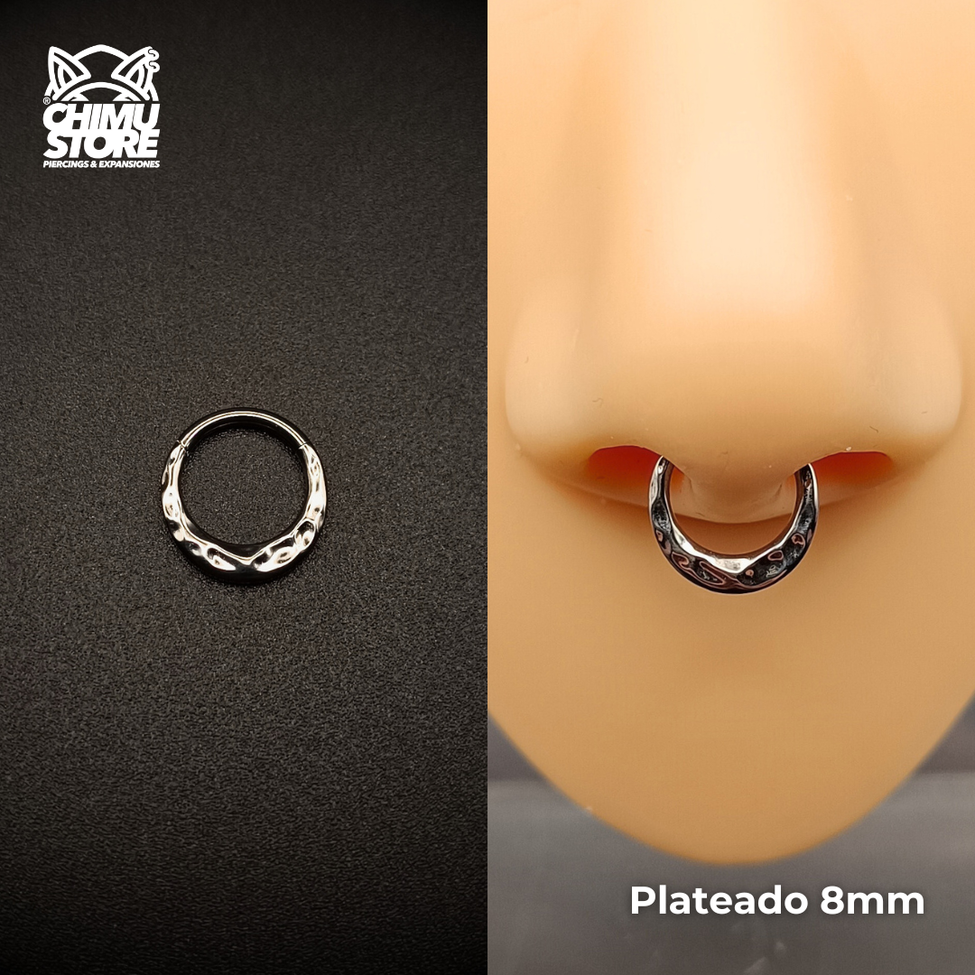 NEW Argolla Clicker Titanio ASTM F-136 - Diseño Fluido (1,2mm) (16G)