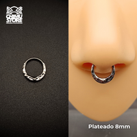 NEW Argolla Clicker Titanio ASTM F-136 - Diseño Fluido (1,2mm) (16G)