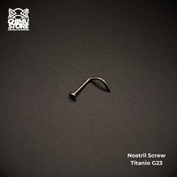 NEW Nostril Screw Titanio G23 - Disco Plano (0,8mm) (20G)