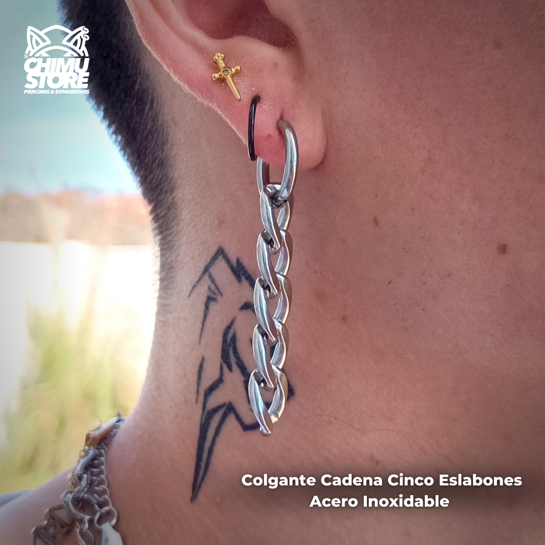 NEW Colgante Acero Inoxidable - Cadena Cinco Eslabones (1mm;12mm)