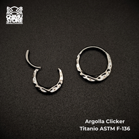NEW Argolla Clicker Titanio ASTM F-136 - Diseño Fluido (1,2mm) (16G)