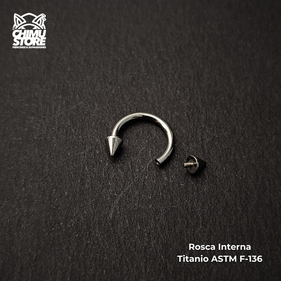 NEW Circular Barbell Rosca Interna Titanio ASTM F-136 - Puntas 3mm (1,2mm) (16G)