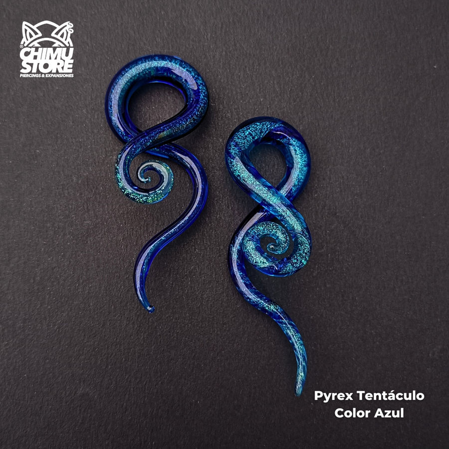 NEW Expansor Pyrex - Tentáculo Color Azul (8mm)
