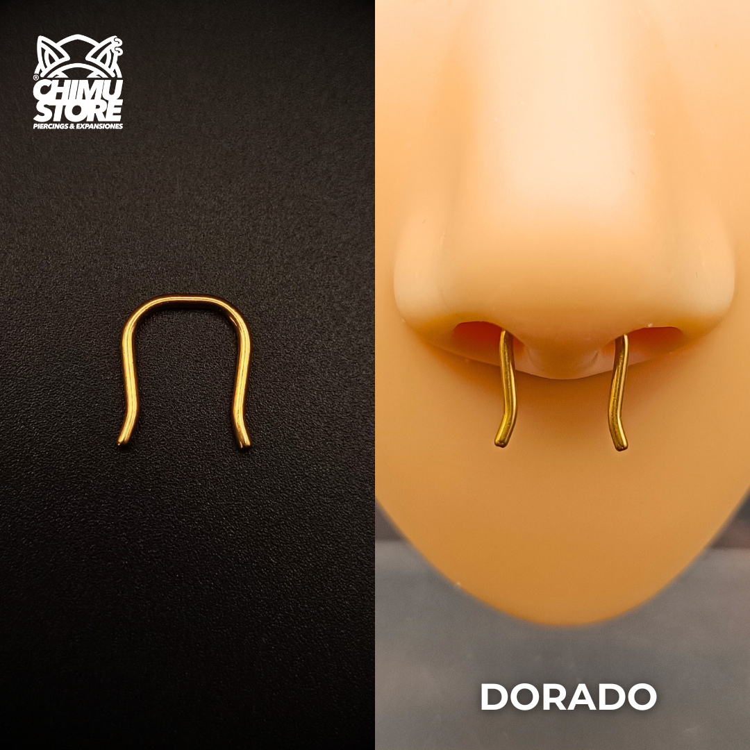 NEW Septum Retainer Acero Inoxidable - Forma de U (1,2mm) (16G)