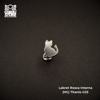 NEW Labret (HC) Titanio G23 - Gato 004 Sentado (1,2mm;8mm) (16G)