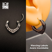 NEW Piercing Lobulo Acero Inoxidable - Runa Celta Vikingos (1mm;11mm)