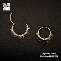 Argolla Clicker Titanio ASTM F-136 - Zirconias Frontales Cadena (1,2mm) (16G)