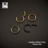 Argollas Clicker Titanio G23 - Tamaño 7mm (1,2mm) (16G)
