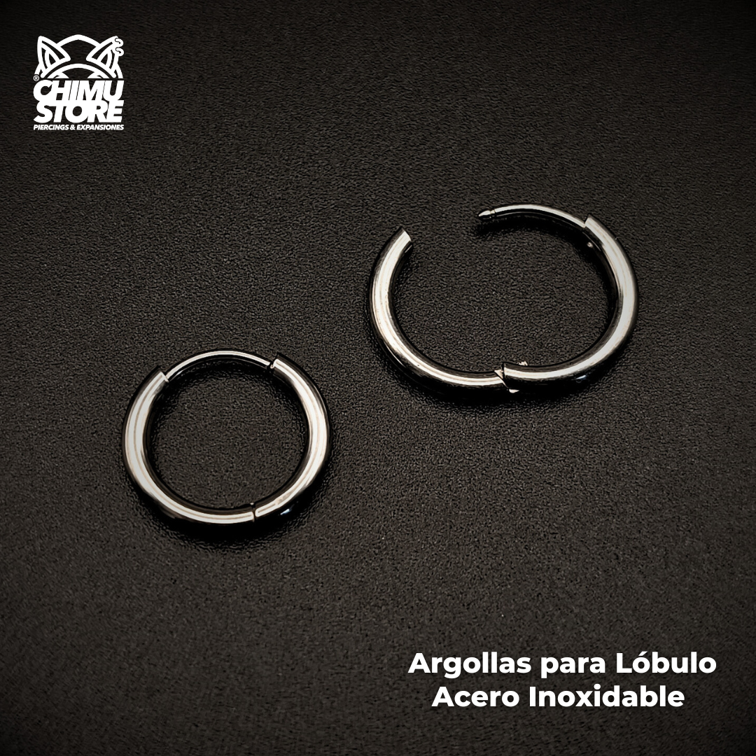 NEW Argollas Acero Inoxidable - Plateados Grosor 2mm - Para Colgantes y Septums