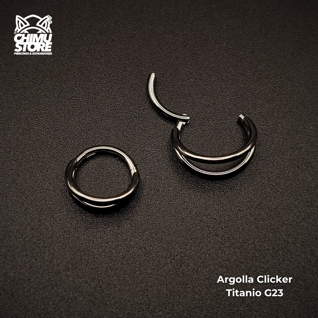 NEW Argolla Clicker Titanio G23 - Doble Anillo (1,2mm) (16G)