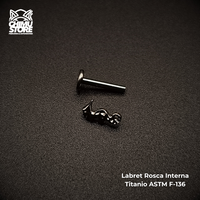 NEW Labret Rosca Interna (HC) Titanio ASTM F-136 - Caballito de Mar (1,2mm;8mm) (16G)