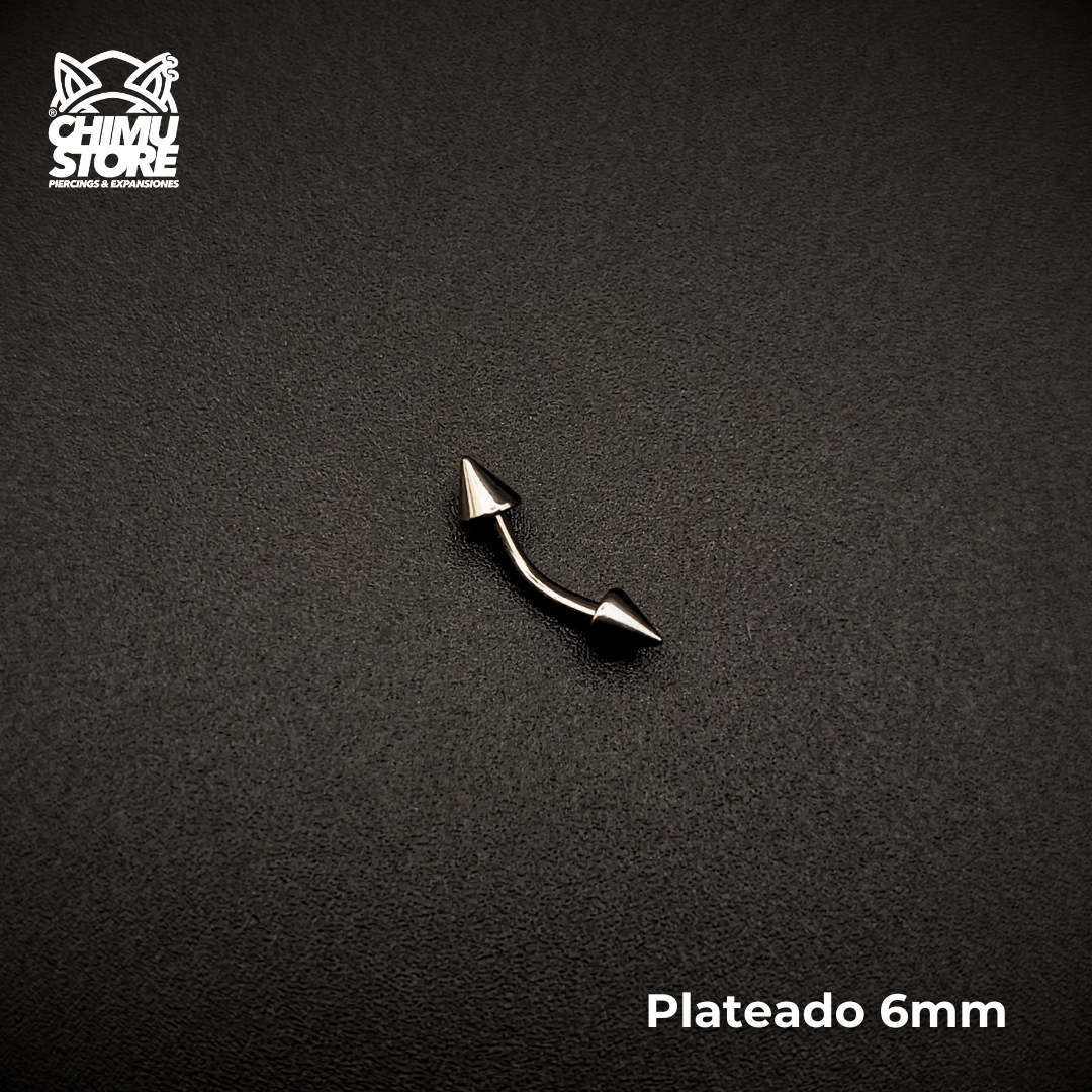 NEW Banana (RE) Titanio G23 - Puntas 3mm Plateado (1,2mm) (16G)