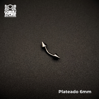 NEW Banana (RE) Titanio G23 - Puntas 3mm Plateado (1,2mm) (16G)