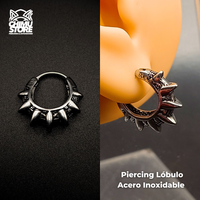 Piercing Lobulo Acero Inoxidable - Tribal 7 Puntas (1mm;11mm)