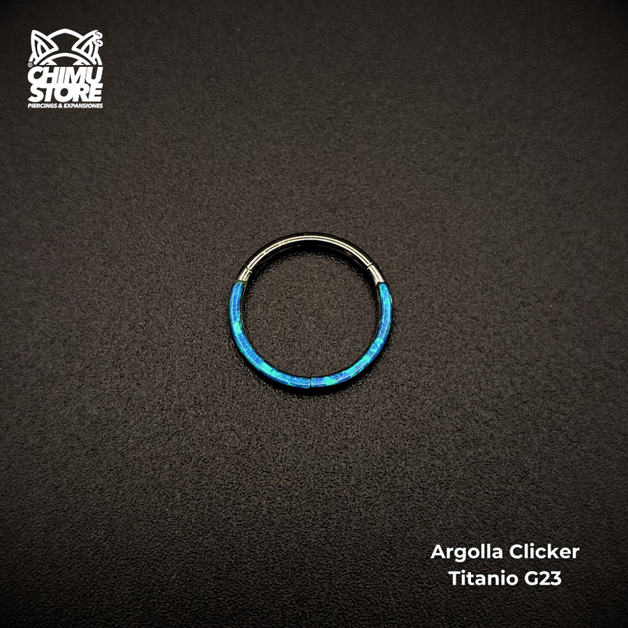 NEW Argolla Clicker Titanio G23 - Segmento Opalita (1,2mm) (16G)