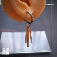 NEW Colgante Acero Inoxidable - 3 Barras Rectas (1mm;12mm) (18G)