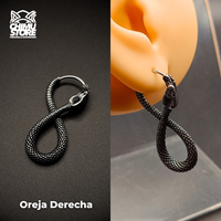 Piercing Lobulo Acero Inoxidable - Serpiente Infinita (1mm;10,5mm) (18G)
