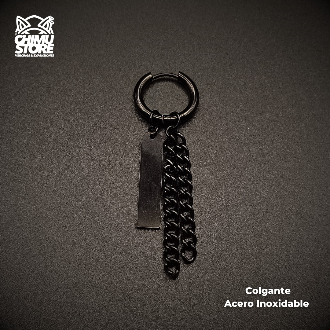 Colgante Acero Inoxidable - Placa y 2 Cadenas (1mm;12mm)