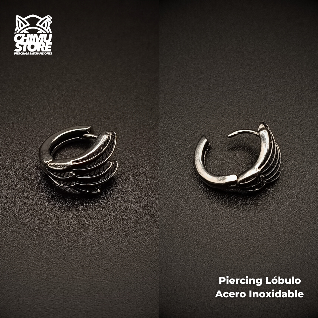 NEW Piercing Lobulo Acero Inoxidable - Plumas (1mm;10mm) (18G)
