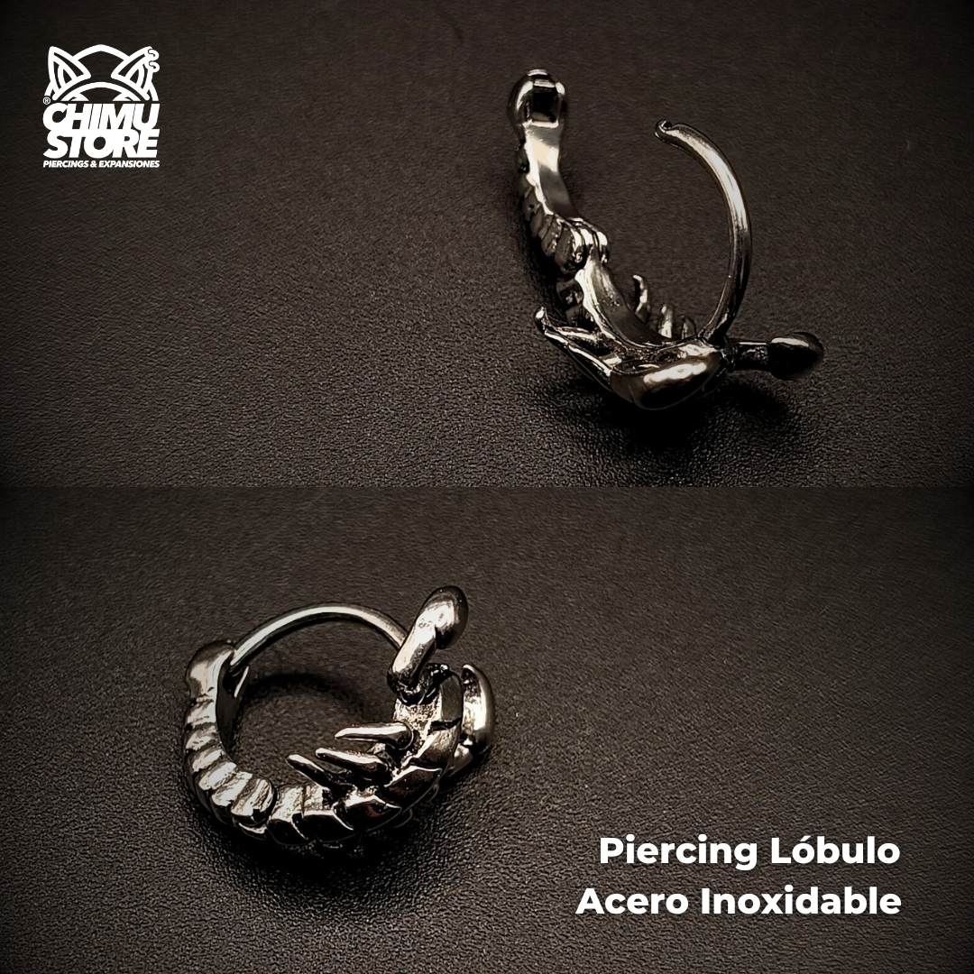 NEW Piercing Lobulo Acero Inoxidable - Escorpion (1mm;9mm)