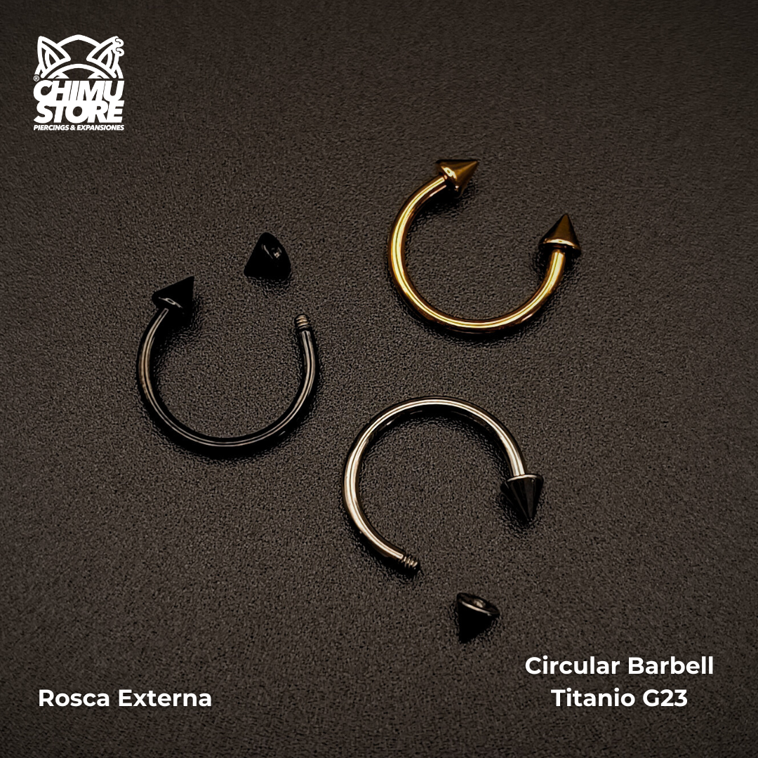 NEW Circular Barbell Titanio G23 - Puntas Tamaño 10mm (1,2mm) (16G)