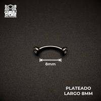 NEW Banana (HC) Titanio G23 - Bezel Set Zirconias (1,2mm) (16G)