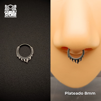 NEW Argolla Clicker Titanio G23 - Llamas (1,2mm) (16G)